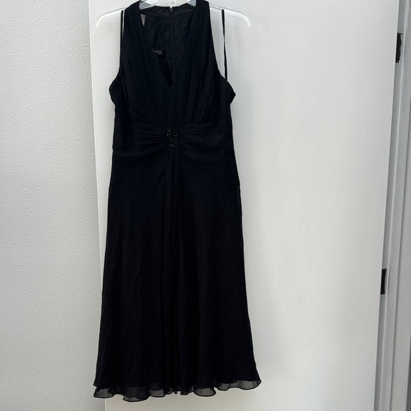 Anne Klein Black Midi Dress Y2K - Picture 1 of 8